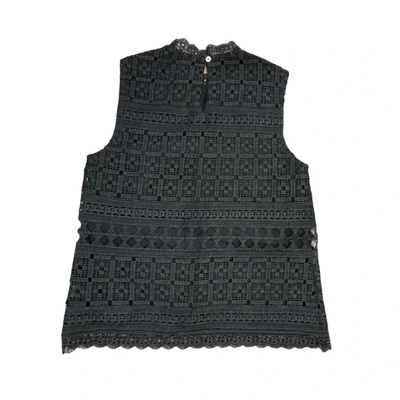 Anthropologie  Daniel Rainn Lourdes Lace Top | Black | Size XS - Picture 5 of 7
